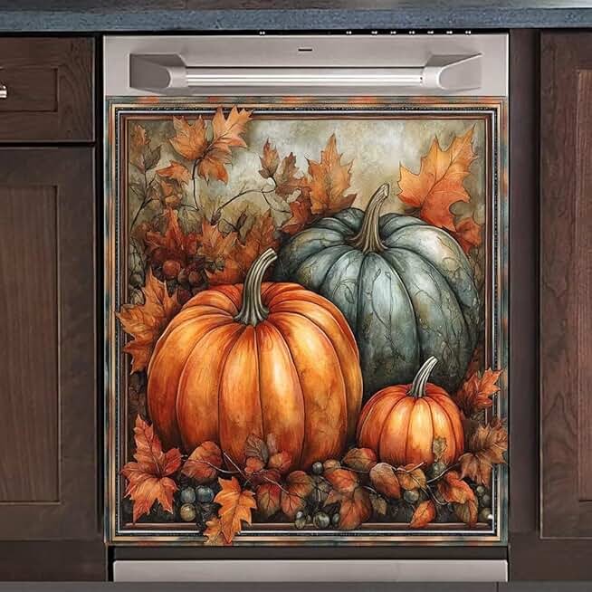 Autumn Pumpkin Magnet for Dishwasher and Refrigerator