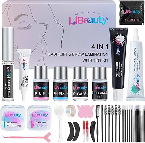 Lash Lift and Color Kit with Tools for Home and Salon