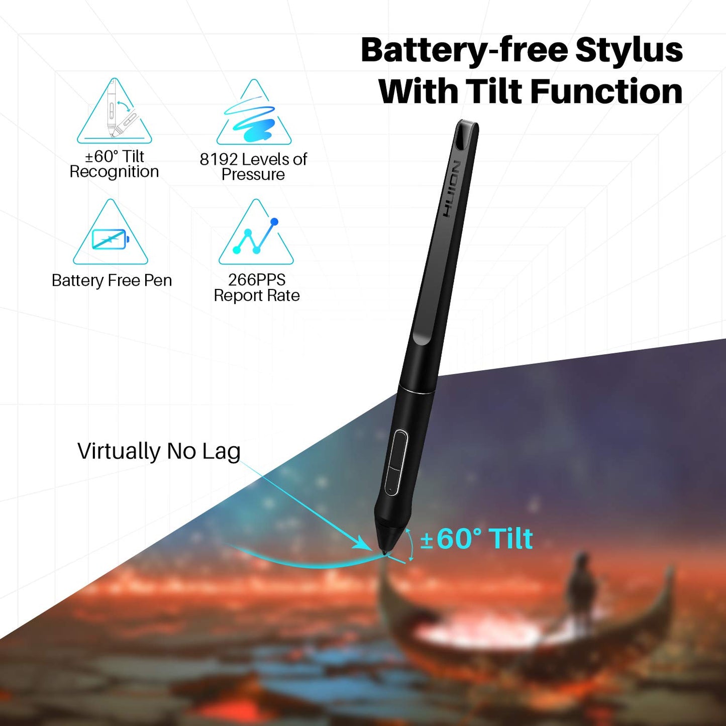 KAMVAS Pro 16 Graphics Drawing Tablet with Screen Full-Laminated Tilt Battery-Free Stylus Touch Bar Adjustable Stand, Compatible with Windows, Mac and Linux, 15.6inch Pen Display