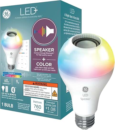 Color Changing LED Light Bulb with Remote