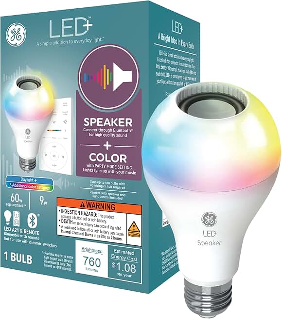 Color Changing LED Light Bulb with Remote