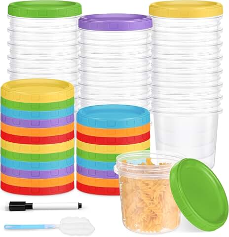 24 Pack 16 oz Plastic Deli Containers with Lids