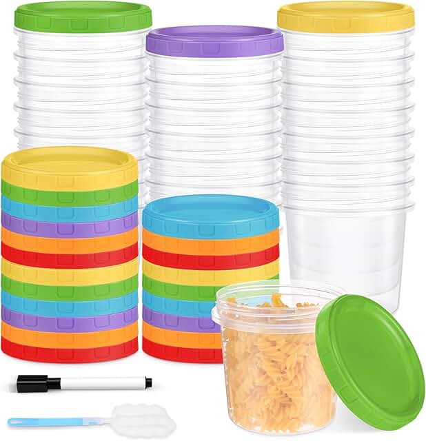 24 Pack 16 oz Plastic Deli Containers with Lids