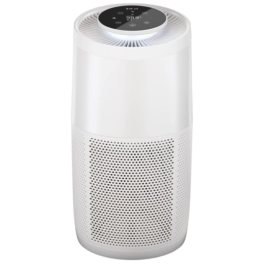 HEPA Quiet Air Purifier, From the Makers of Pot with Plasma Ion Technology for Rooms up to 1,940ft2, removes 99% of Dust, Smoke, Odors, Pollen  Pet Hair, for Bedrooms, Offices, Pearl