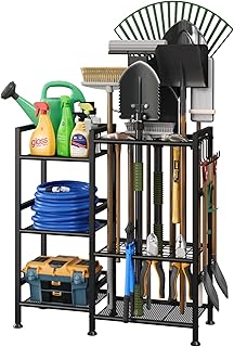 3-Tier Garden Tool Organizer with Long-Handled Slots