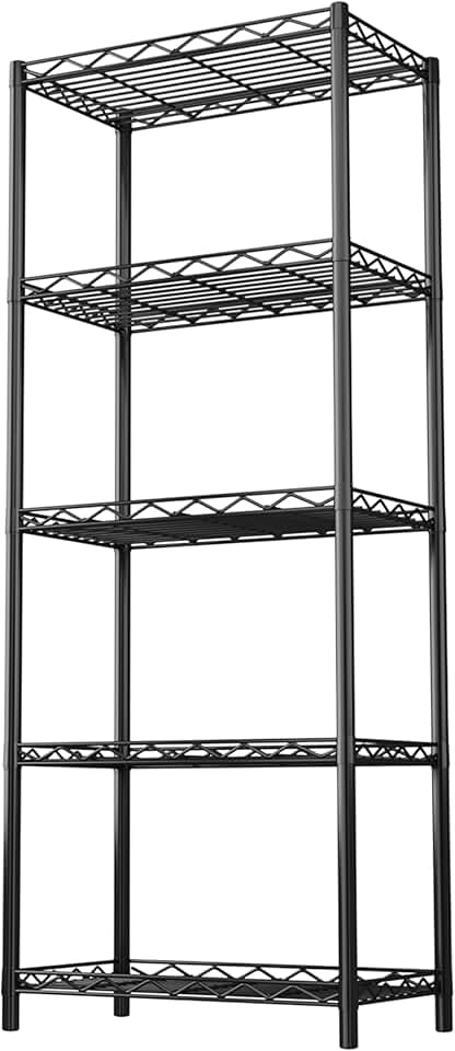 5-Tier Metal Wire Shelving Unit for Storage