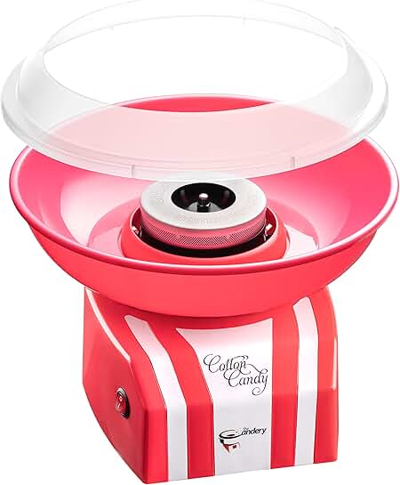 Bright Cotton Candy Machine with Cones and Scooper