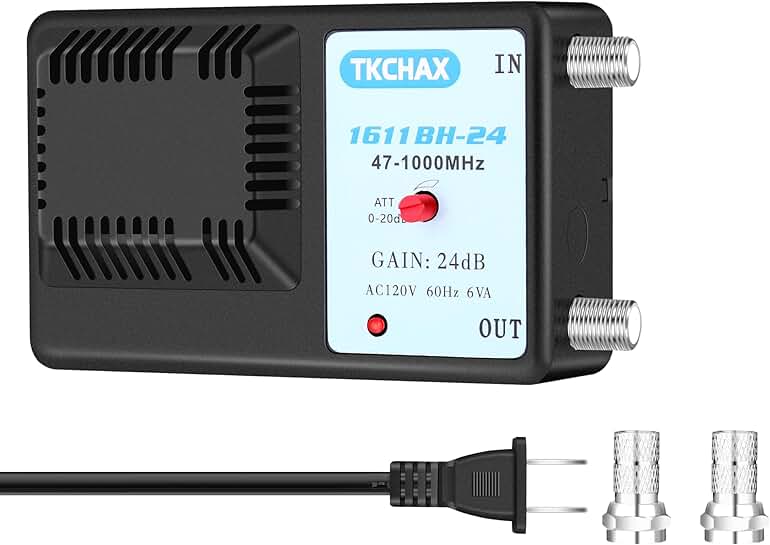 Digital TV Signal Booster with Adjustable Gain