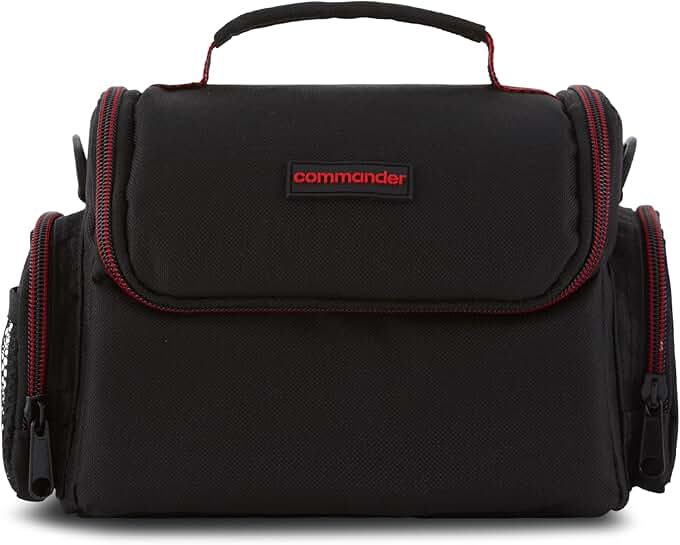 Medium water-resistant padded camera bag for travel