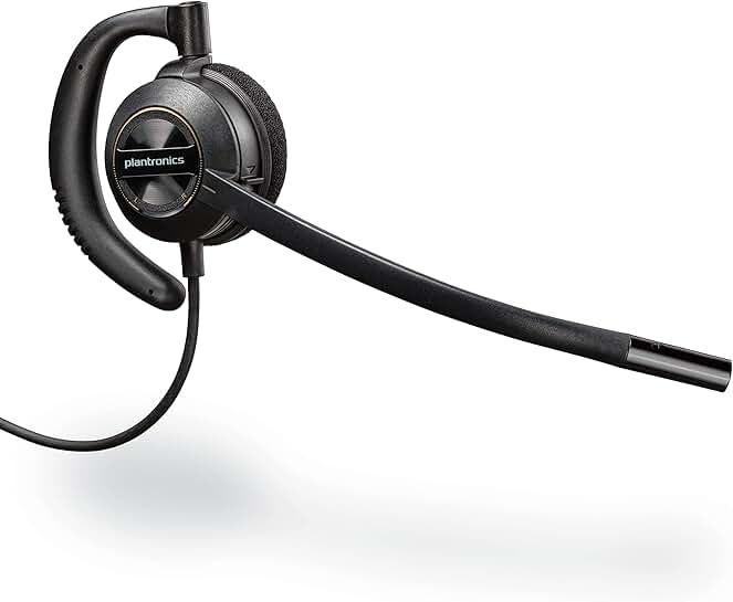 Poly EncorePro 530 Quick Disconnect Over-the-Ear Headset Black