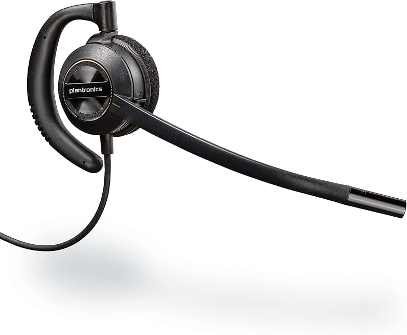 Poly EncorePro 530 Quick Disconnect Over-the-Ear Headset Black
