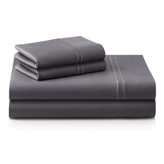 Supima Premium Cotton Sheets-100 Percent Grown Long Staple-Sateen Weave-Extra Deep Pockets-Single Ply-600 Thread Count-Queen-Charcoal, Queen