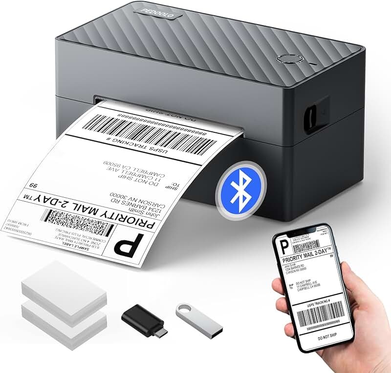 4x6 Shipping Label Thermal Printer with Bluetooth