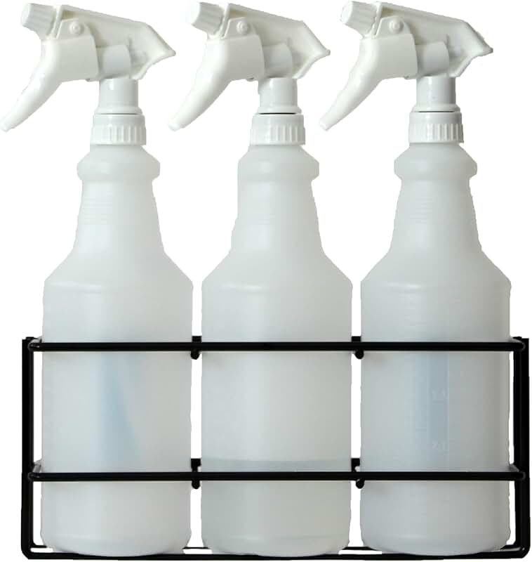 Wall Mount Spray Bottle Rack for 32 oz Bottles