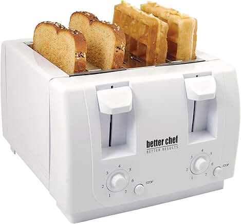 4-Slice Toaster with Dual Controls and Crumb Tray