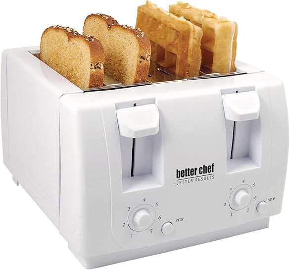 4-Slice Toaster with Dual Controls and Crumb Tray