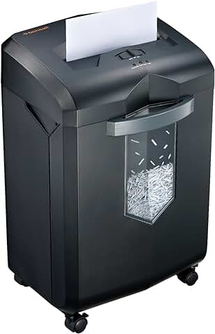 Heavy Duty Cross-Cut Paper Shredder with 18 Sheets and 6-Gallon Basket