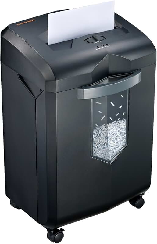 Heavy Duty Cross-Cut Paper Shredder with 18 Sheets and 6-Gallon Basket