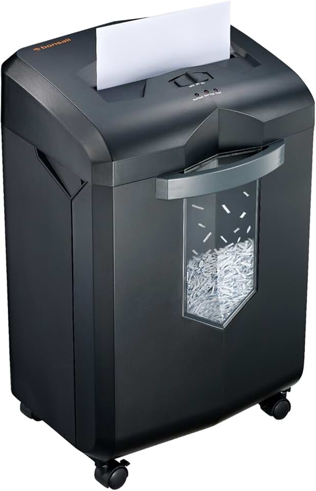 Heavy Duty Cross-Cut Paper Shredder with 18 Sheets and 6-Gallon Basket
