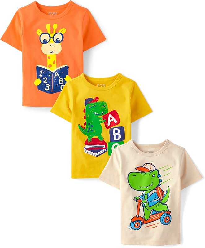 Baby Boys and Toddler Short Sleeve Graphic T-Shirts Pack