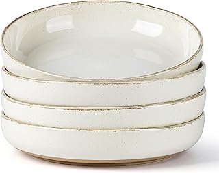 Set of 4 Large 8.75" Ceramic Pasta Bowls