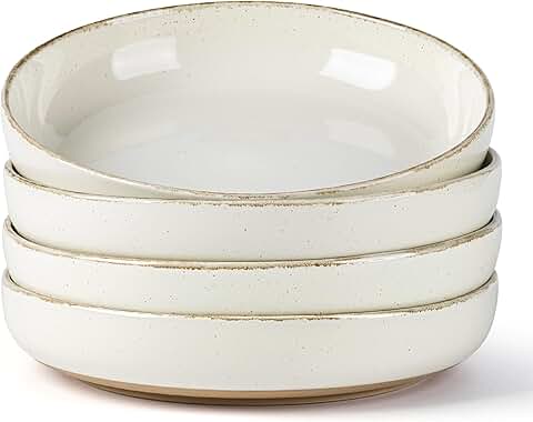 Set of 4 Large 8.75" Ceramic Pasta Bowls