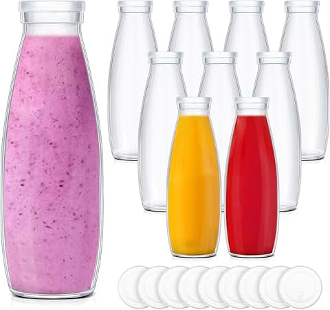 12 Glass Jars with Airtight Lids for Food and Decor