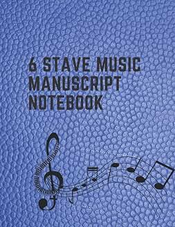 Music Notebook with 6 Stave Pages