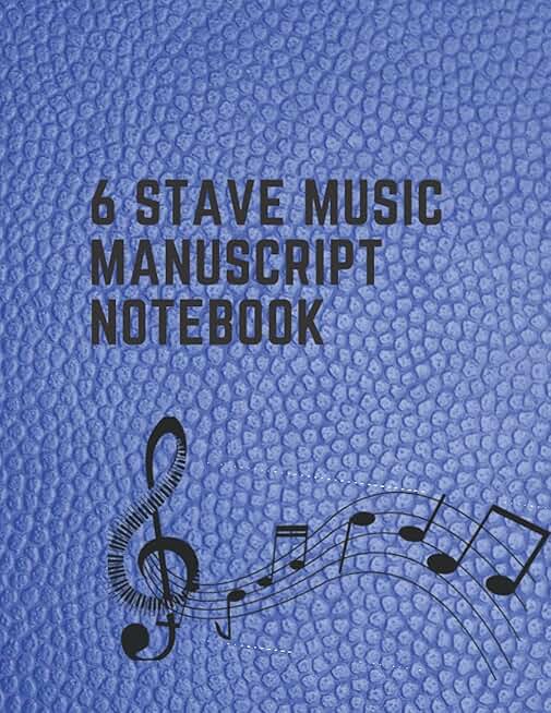 Music Notebook with 6 Stave Pages