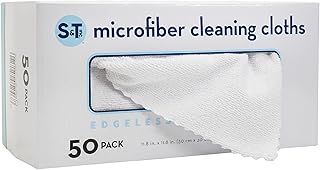 50 Pack White Microfiber Cleaning Cloths