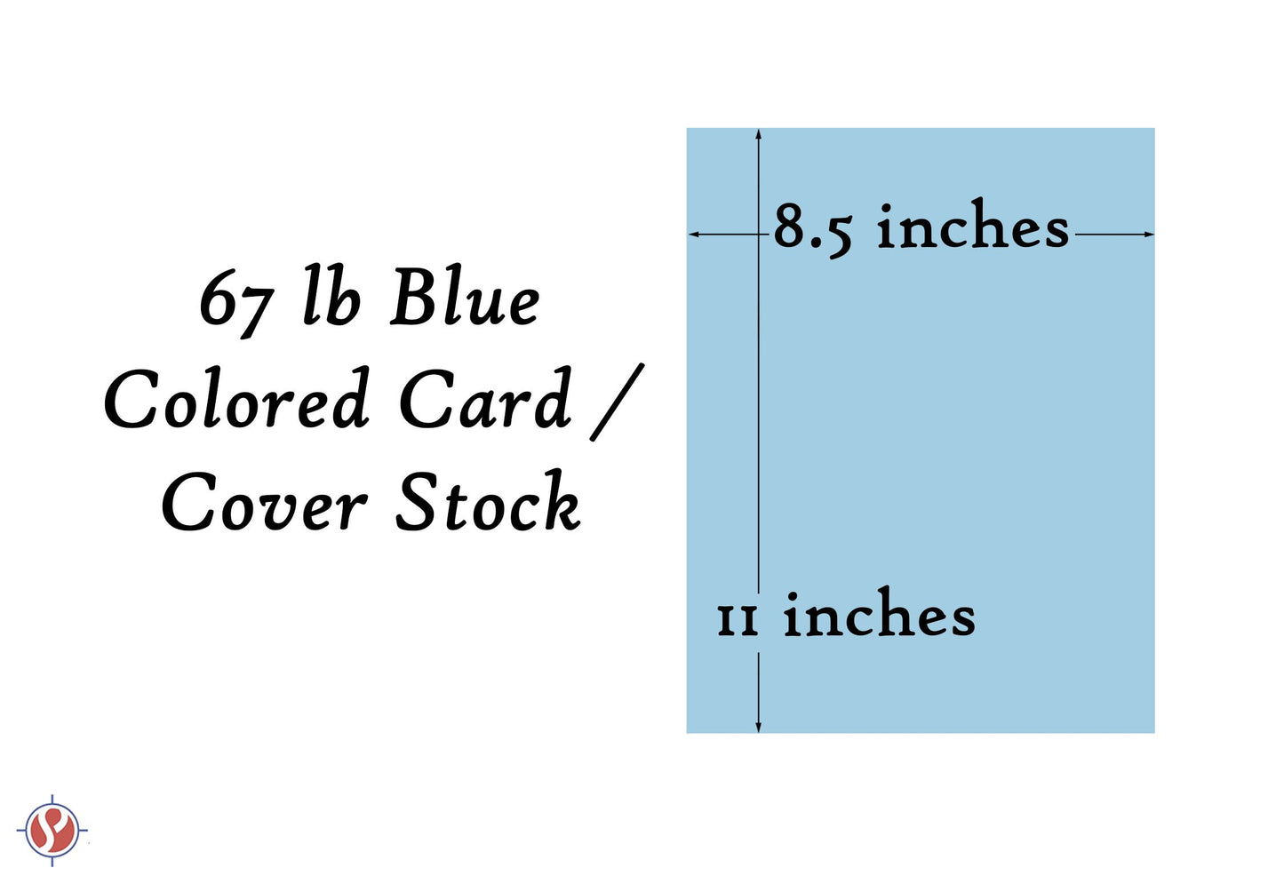 Blue Pastel Card Stock Paper, 8.5 x 11, 50 Sheets