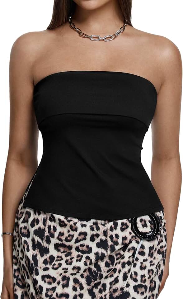 Double Lined Strapless Backless Bandeau Top