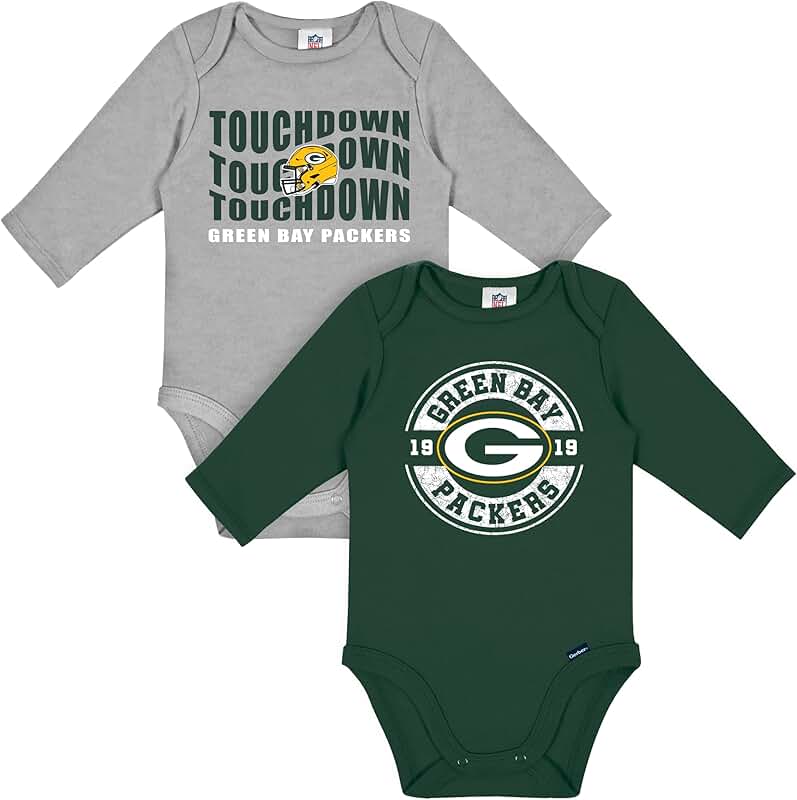 Baby NFL Long Sleeve Onesie 2-Pack for 3-6 Months