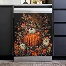 Fall Pumpkin and Bird Dishwasher Magnet Cover