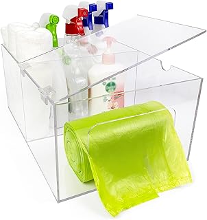 Acrylic 2-in-1 Trash Bag and Storage Organizer
