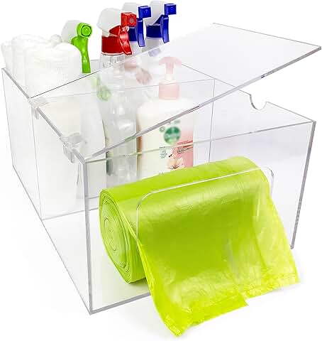Acrylic 2-in-1 Trash Bag and Storage Organizer