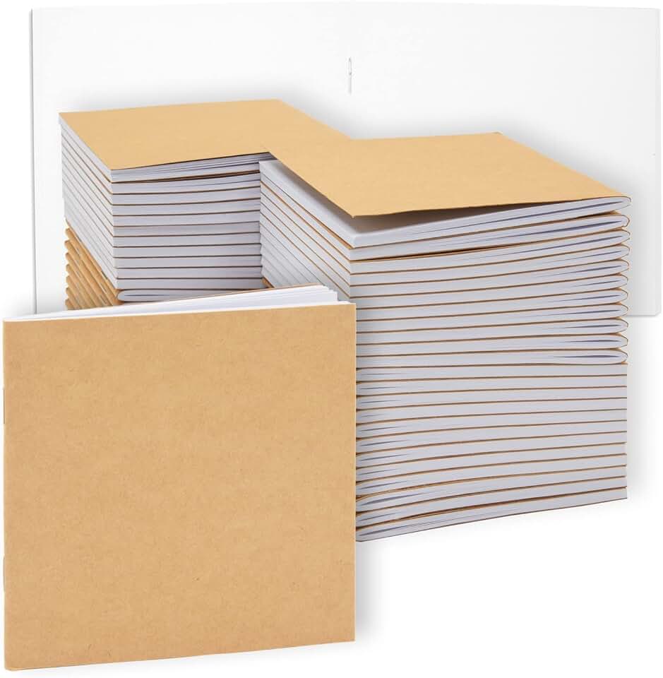 48 Mini Blank Books for Kids, 4x4 Inches