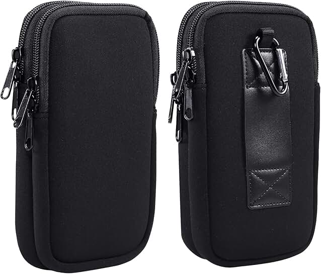 Dual Neoprene Phone Case with Belt Loop for Two Phones