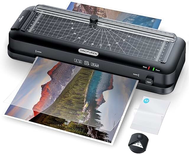 9-Inch Thermal Laminator with Trimmer, Punch, Rounds