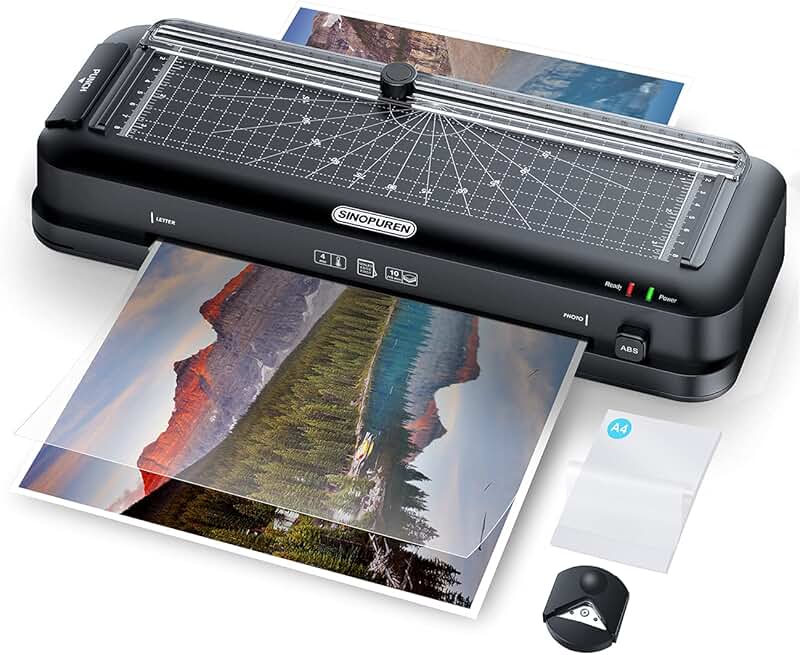 9-Inch Thermal Laminator with Trimmer, Punch, Rounds