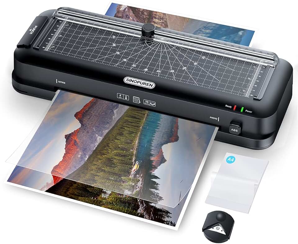 9-Inch Thermal Laminator with Trimmer, Punch, Rounds