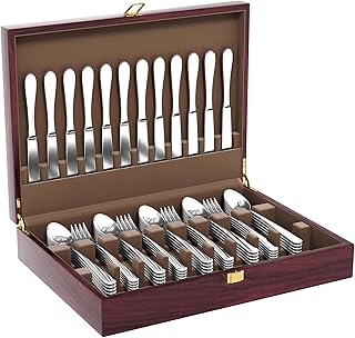 Silverware Storage Box with Felt Lining and Lid