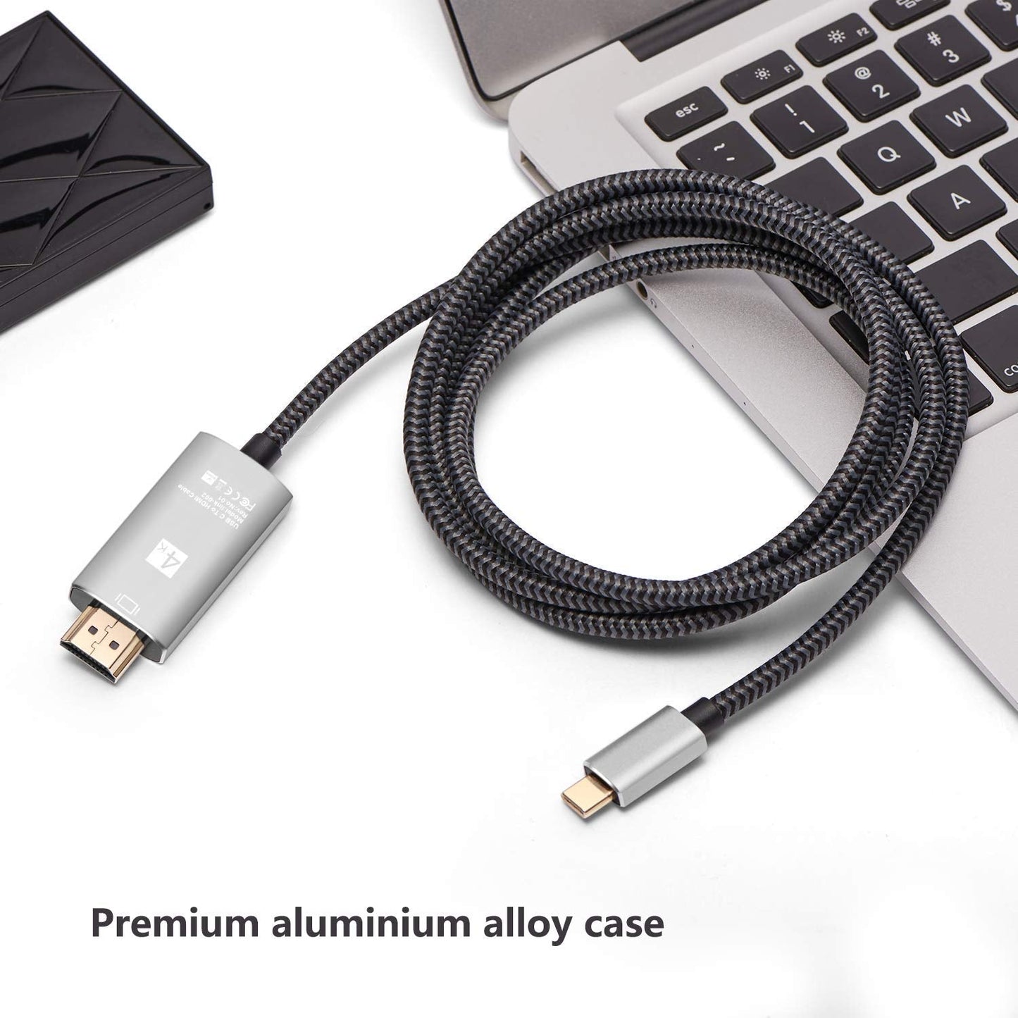 USB C to HDMI Cable, USB Type-C to 4K HDMI , (Thunderbolt 3 Compatible) with MacBook Pro/Air 2020/2019/2018, iPad Pro 2020/2019/2018, Samsung S10/S9/HP/HW (6ft)