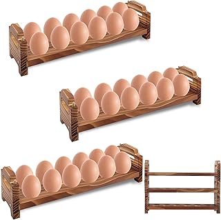 3-Layer Wooden Egg Holder for Countertop