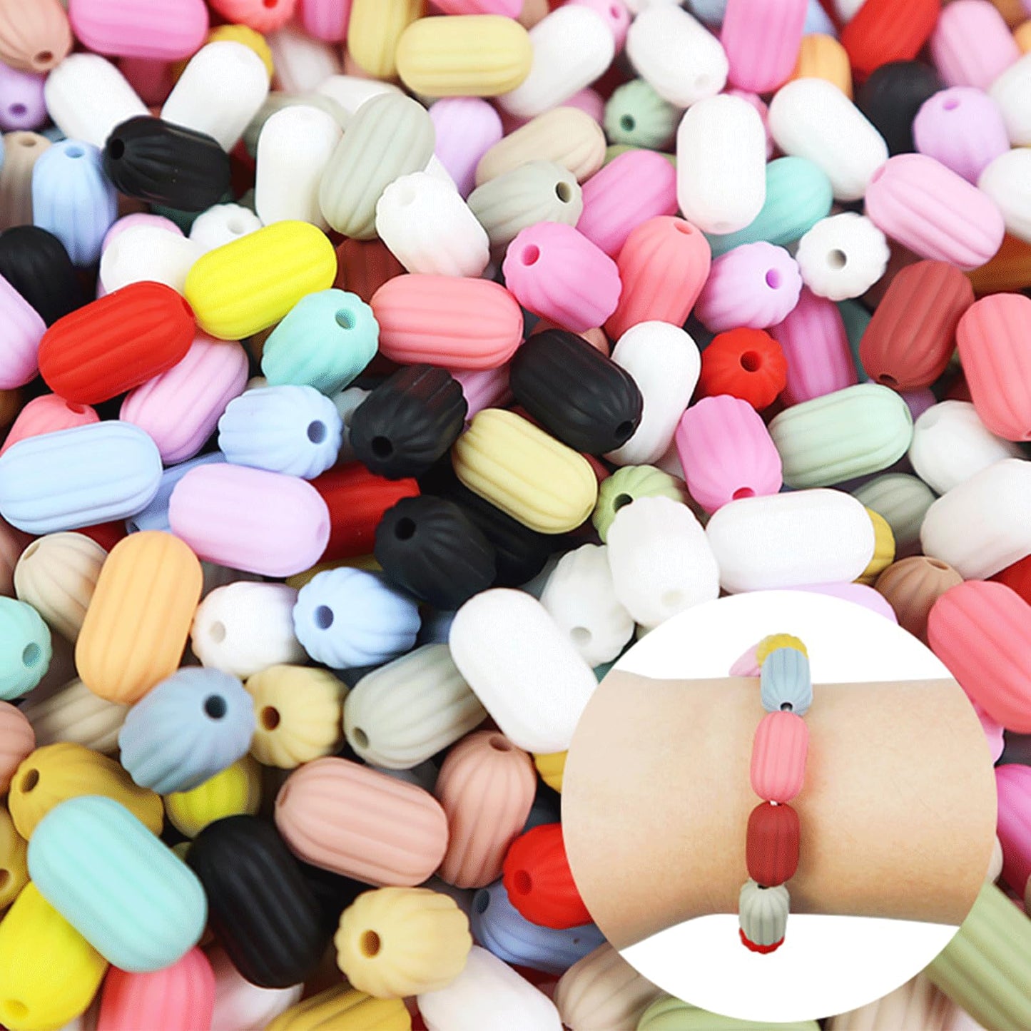 Colorful Silicone Beads for Jewelry and Crafts