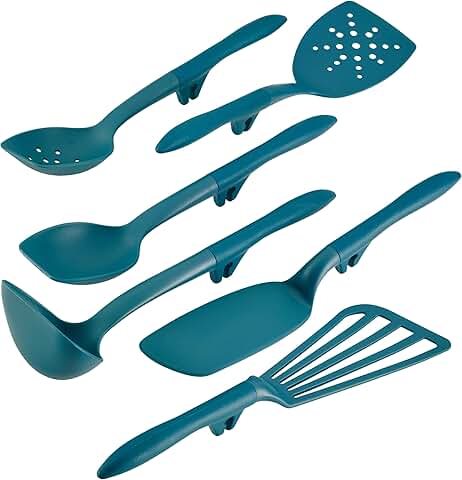 6-Piece Nonstick Kitchen Utensil Set in Teal