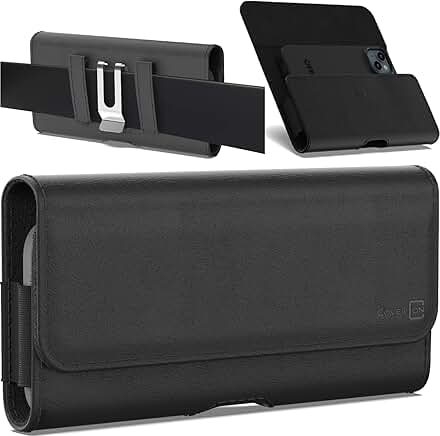 Leather belt clip holster for Galaxy S21 Ultra, S20 Ultra, XCover6 Pro, XCover7