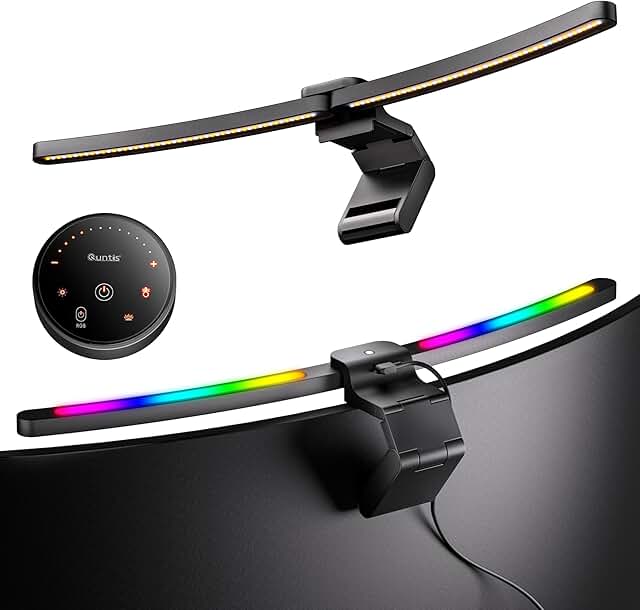 Curved Monitor Light Bar with RGB Backlight and Dimming