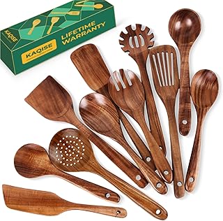 11-Piece Wooden Cooking Utensil Set