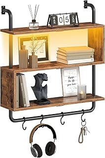 Floating Shelves with LED Lights, 29.5" Wall Mount Display Rack